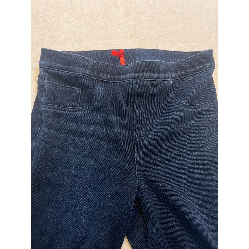 Spanx stretch Ankle Leggings Dark Indigo Blue Petite Medium 20242P - Picture 4 of 7